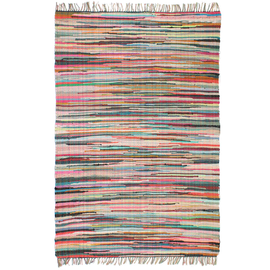 vidaXL håndvævet chindi-tæppe bomuld 160 x 230 cm flerfarvet