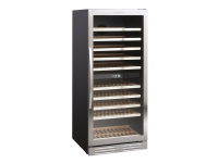 Scandomestic SV 104 X - Vinkøler - bredde: 59.5 cm - dybde: 72.4 cm - højde: 140 cm - 313 liter - Klasse F - rustfrit stål/sort