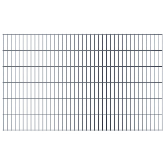 vidaXL havehegnspaneler 2D 2,008x1,23 m 22 m (total længde) grå