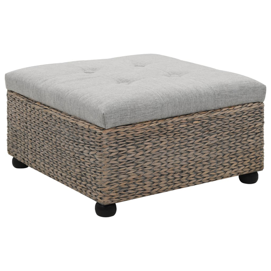 vidaXL ottoman søgræs 65 x 65 x 40 cm grå