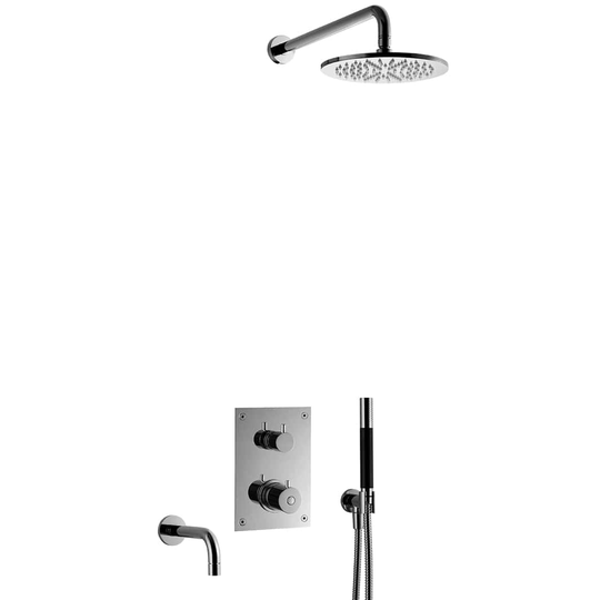 Tapwell Box7368 ED2 Takdusj Innbygging Black Chrome