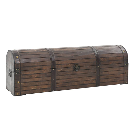vidaXL opbevaringskiste massivt træ vintagestil 120 x 30 x 40 cm