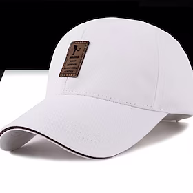 Herre Unisex Hatt Baseballcaps Trykt mønster Hvit
