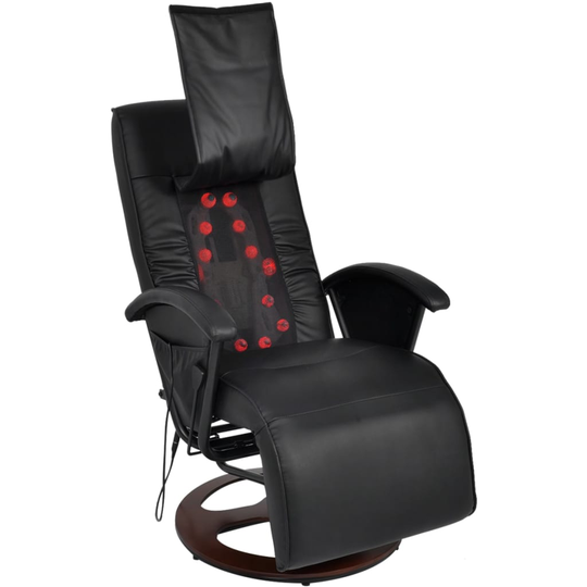 vidaXL shiatsu-massagestol kunstlæder sort
