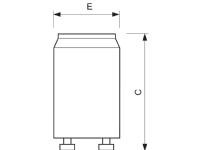 Philips S2 4-22W, Belysningsstarter, Hvid, Plast, fluorescent lamps with electromagnetic ballast, 4 W, 22 W