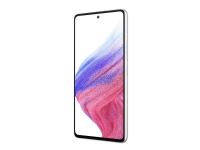 Samsung Galaxy A53 5G - 5G smartphone - dual-SIM - RAM 6 GB / Intern hukommelse 128 GB - microSD slot - OLED-skærm - 6.5 - 2400 x 1080 pixels (120 Hz) - 4x bagkameraer 64 MP, 12 MP, 5 MP, 5 MP - front camera 32 MP - fantastisk hvid