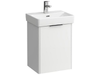 Laufen Base hvid vaskeskab med højrehængslet låge - mål: H53 x B41,5 x D32 cm. Håndvask #626942000 bestilles særskilt.