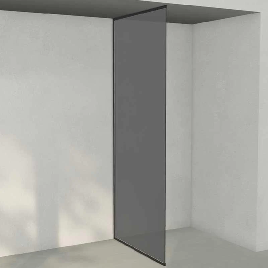 INR Iconic Nordic Rooms Dusjvegg ARC 20 Frame Plus Måltilpasset Svart Matt / Dark Frostet Glass