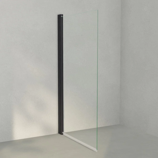 INR Iconic Nordic Rooms Badekarvegg Linc 17 Original Svart Matt / 80cm Klart Glass