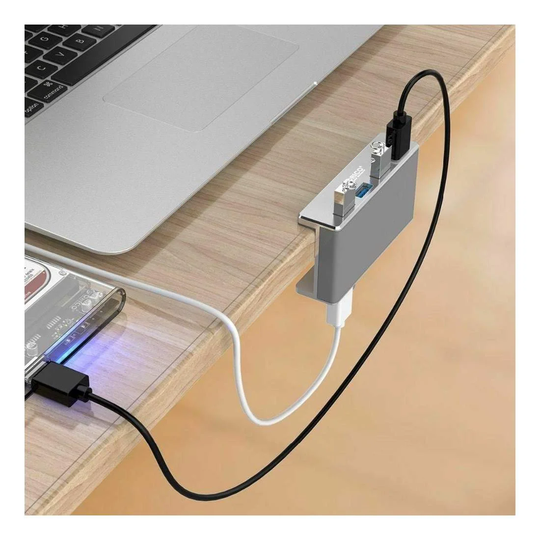 USB-hub med Skruemontering og 4 Porte