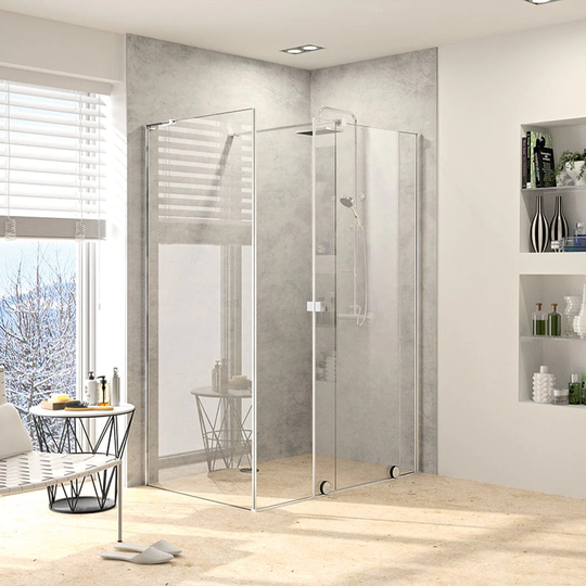Alterna Pureday Sidefelt Krom Profil / 100cm Klart Glass