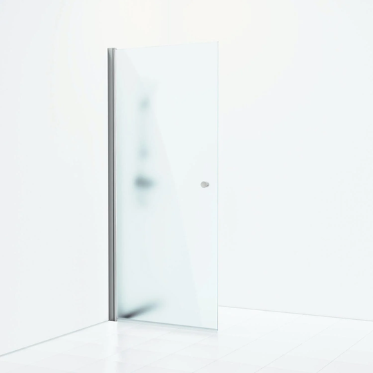 Svedbergs Skoga Dusjdør Rett Matt Aluminium / 62cm Frostet Glass
