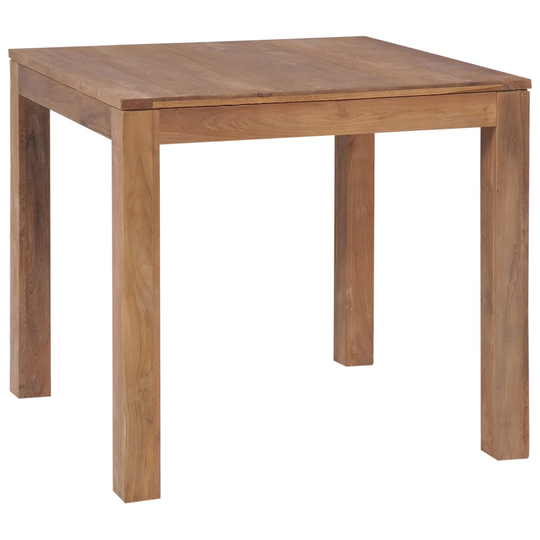 vidaXL spisebord 82x80x76 cm massivt teaktræ naturlig finish