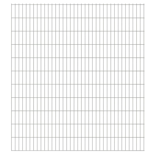 vidaXL havehegnspaneler 2D 2,008x2,23 m 50 m (total længde) sølvfarvet