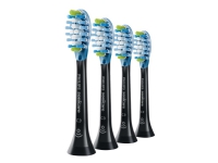 Philips Sonicare C3 Premium HX9044 Plaque Control - Ekstra tandbørstehoved - til tandbørste - sort (pakke med 4)