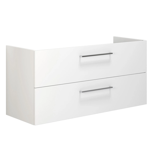 Dansani Mido+ Servantskap 2 Skuffer B60-120xd44cm Uten Servant Hvit Høyglans / 120cm
