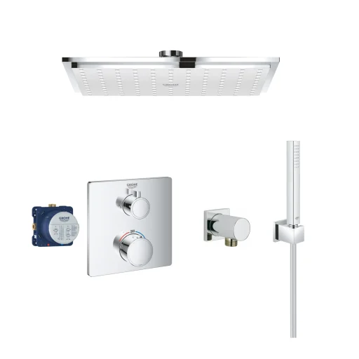 Grohe Grohtherm innbygningsbatteri m/Rainshower Allure hoveddusj 230x230 mm, krom