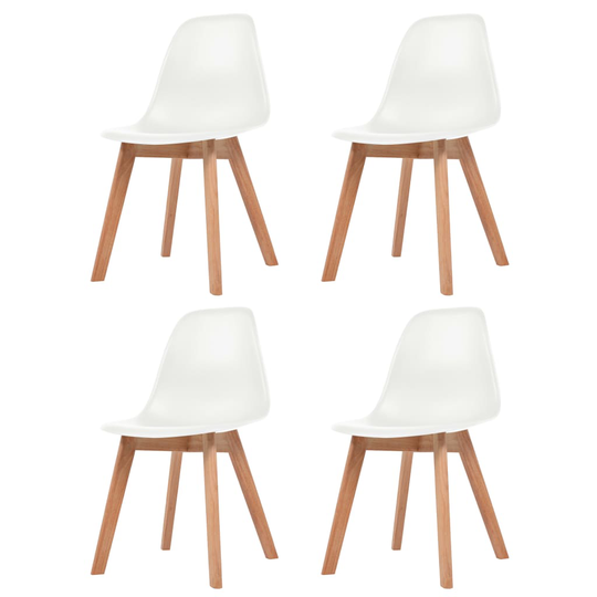 vidaXL spisebordsstole 4 stk. plastik hvid