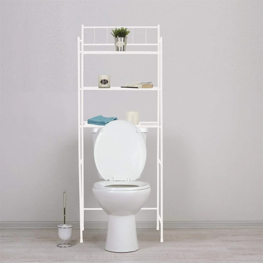 Opbevaringshylde til toilet - Hvid