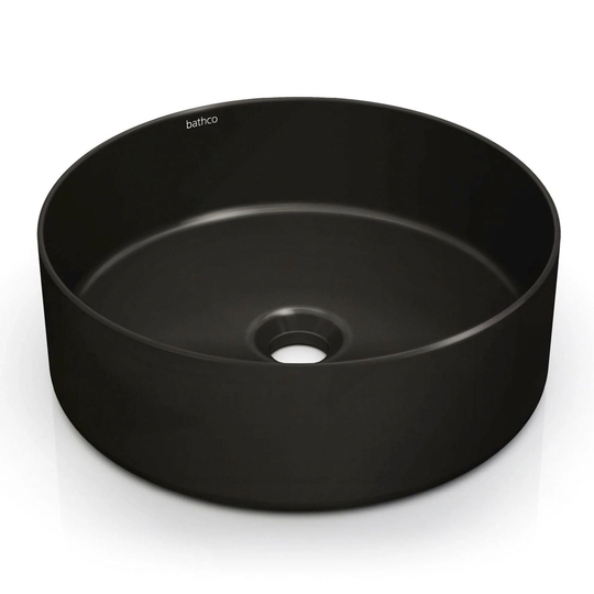 Bathco Dinan BolleservantØ38cm - Porselen Svart Matt