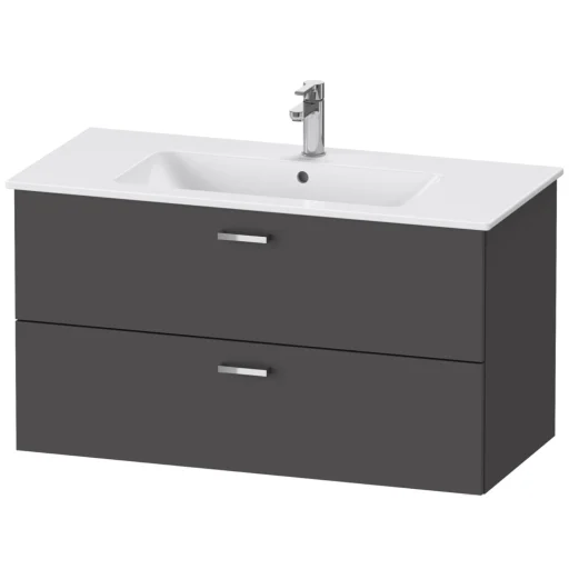 Duravit XBase servantskap m/ 2 skuffer, 100x47,5 cm, matt grafitt