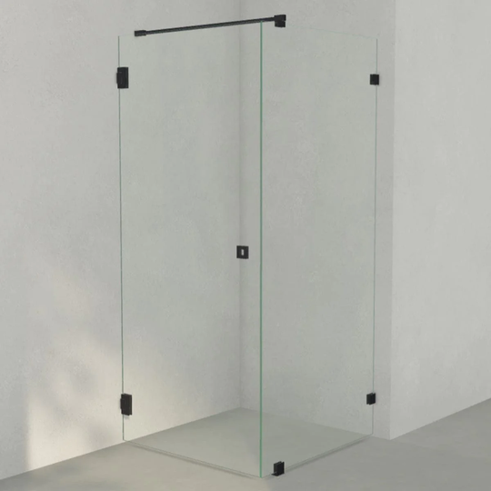 INR Iconic Nordic Rooms Dusjhjørne ARC 13 Måltilpasset Svart Matt / Timeless Klart Glass