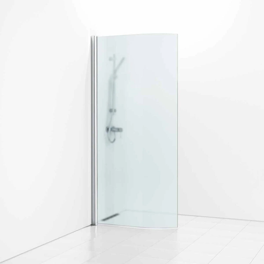 Svedbergs Skoga Dusjdør Buet 80cm / Krom Frostet Glass