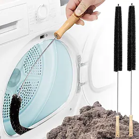 1 stk tørketrommel vent rensesett tørketrommel lo børste ventil feller rengjøringsmiddel lang fleksibel kjøleskapsspiral børste 28 tommer 4,6 oz