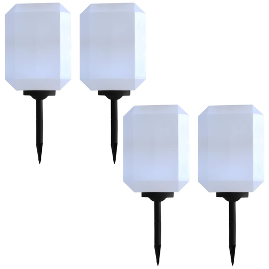 vidaXL udendørs solcellelamper 4 stk. LED 30 cm hvid