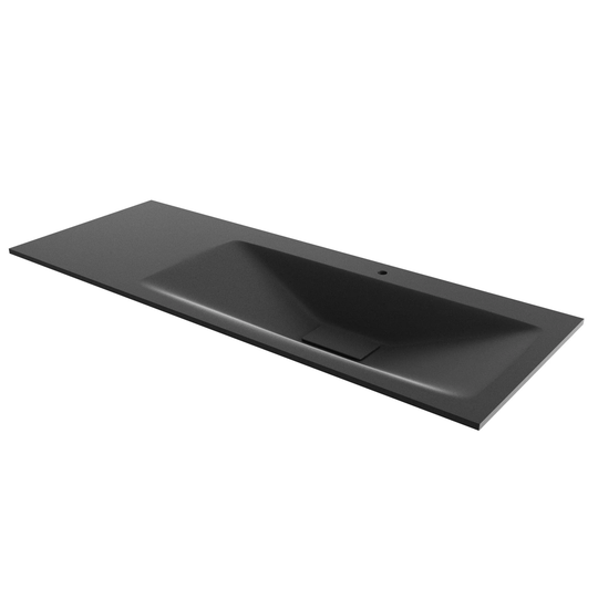 Linn Bad Vale Møbelservant Glass Svart Matt / 120cm Høyre