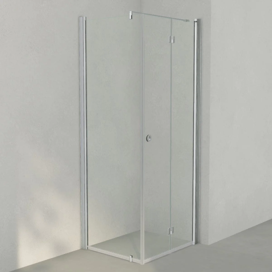 INR Iconic Nordic Rooms Dusjhjørne Linc 13 Flex Original Matt Aluminium / 80x70cm Høyre Hengslet