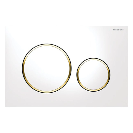 Geberit Sigma 20 Betjeningsplate Hvit / Gull
