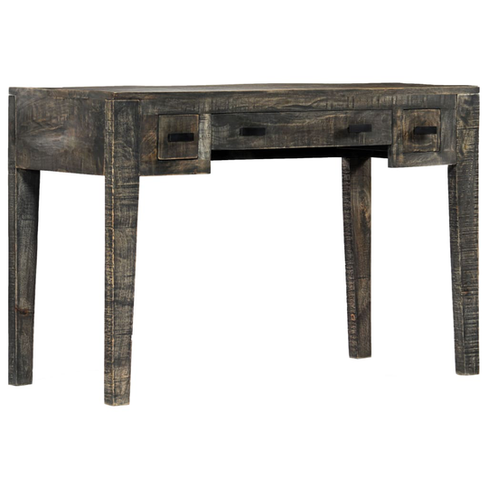 vidaXL skrivebord 110 x 50 x 75 cm massivt mangotræ sort