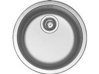 Franke SEK380S rustfri blank Ø44 cm rund køkkenvask til nedfældning og med strainer