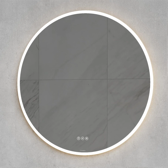Vikingbad Oda Rundt Speil med LED Lys 80cm