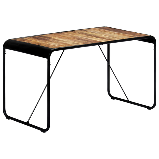 vidaXL spisebord 140 x 70 x 76 cm massivt ru mangotræ