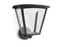Philips myGarden Væglampe 154803016, Udendørs vægbelysning, Sort, Aluminium, IP44, Have, Terrasse, I