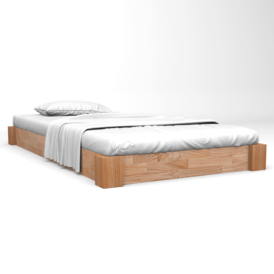 vidaXL sengestel massivt egetræ 140 x 200 cm