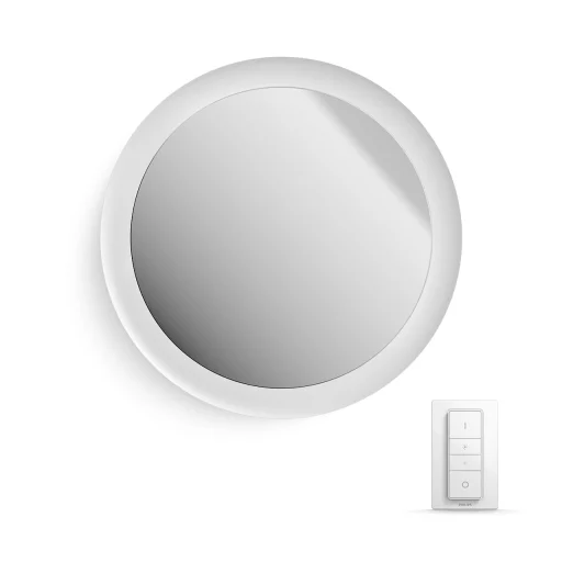 Philips Hue Adore speil m/lys & lysdimmer, hvit