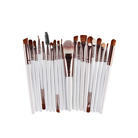 Multipakke med Makeup Børster - Lyserøde med hvidt skaft