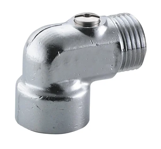 Securex Kulveventil vinkelløpende muffe/nippel 1/2", forkrommet