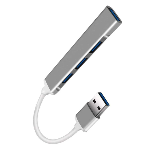 USB 3.0-hub med 4 Porte - Sølv