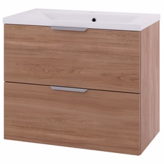 Linn Bad Selma Glatt 2 Skuffer Eikefiner D45cm Servantskap Eik / 120cm Venstre