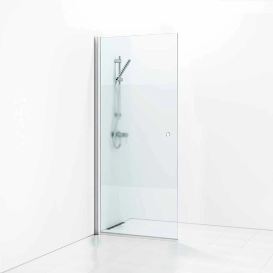 Svedbergs Skoga Dusjdør Hullgrep 87cm / Krom Halvfrostet Glass