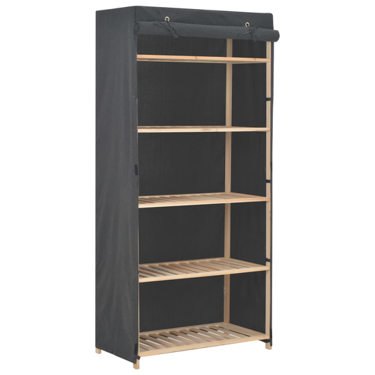 vidaXL klædeskab 79 x 40 x 170 cm stof grå