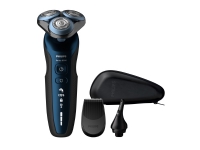 Philips Våd og tør elektrisk shaver med MultiPrecision-skær, Rotations shaver, MultiPrecision Blade System, Knapper, SH50, 2 År, Sort, Blå