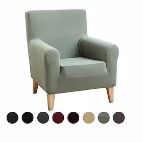 vanntett lenestol sofatrekk grå stretch club stoltrekk slipcover elastisk enkelt sofa møbelbeskytter trekk mykt slitesterk vaskbar