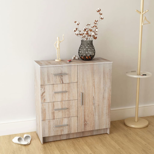 vidaXL skænk spånplade 79 x 35 x 88 cm eg