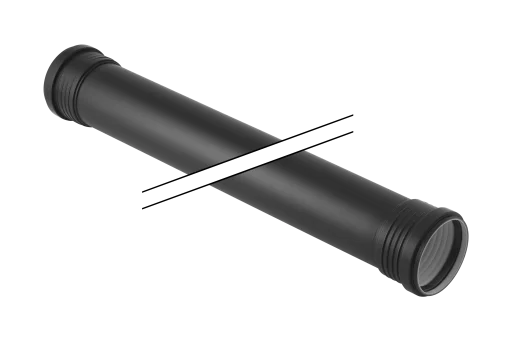 110 x 3000 mm Rør med 2 hylser Silent PP Geberit