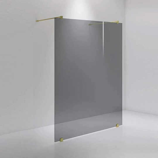 INR Iconic Nordic Rooms Dusjvegg ARC 43 Måltilpasset Messing / Grått Glass